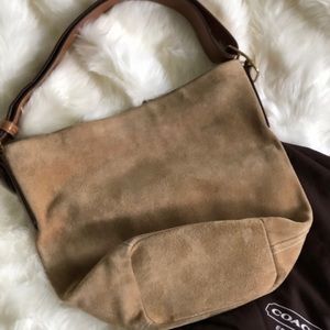 Vintage Coach Suede shoulder bag